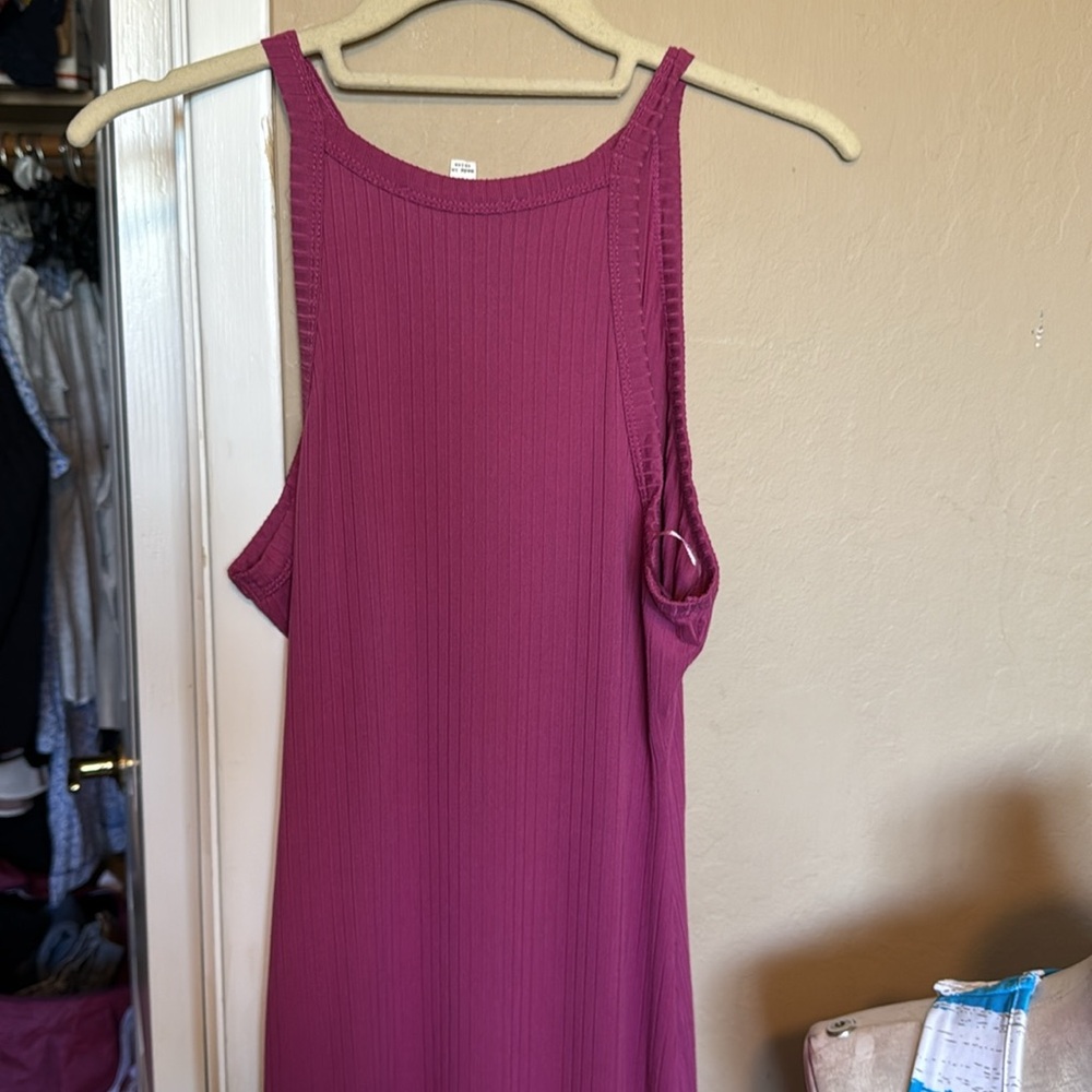 Bundle 2 knit long dresses- Hippie Rose Pink And Blue&white Strappy back Dress - Picture 5 of 15